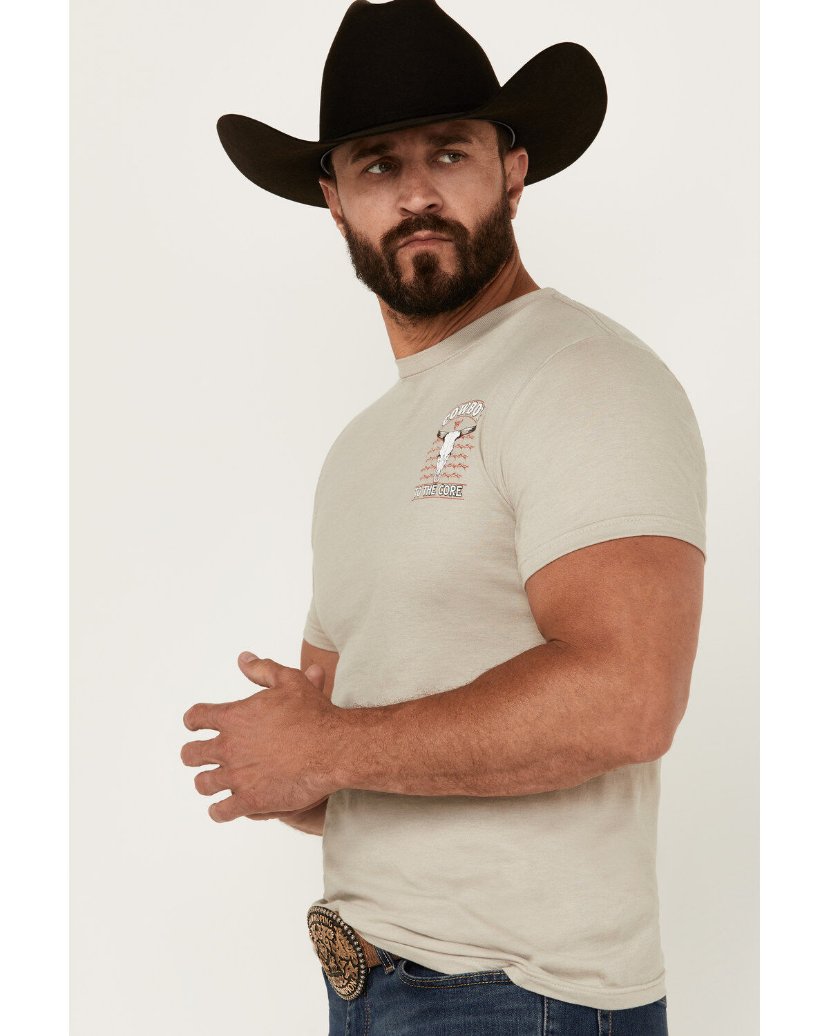 Cowboy Hardware Men's Cowboy To The Core Short Sleeve Graphic T-Shirt