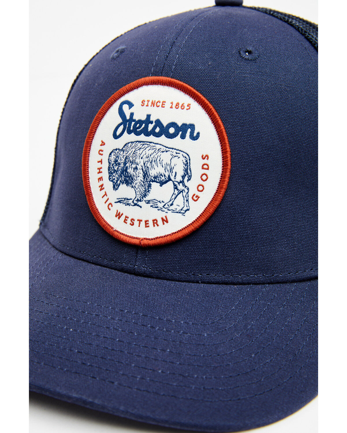 Stetson Men's Bison Circle Patch Trucker Cap