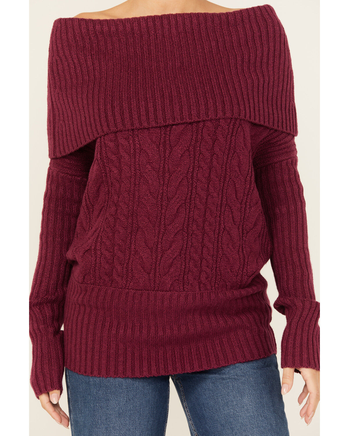Shyanne Women's Off The Shoulder Cable Knit Sweater