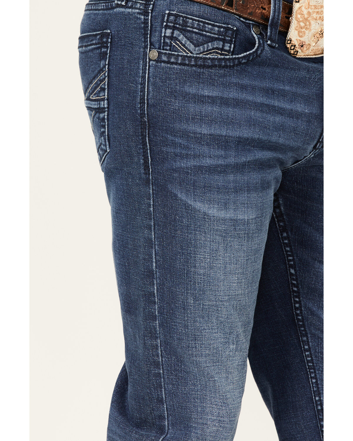 Cody James Men's Howdy Medium Dark Wash Stretch Slim Straight Jeans