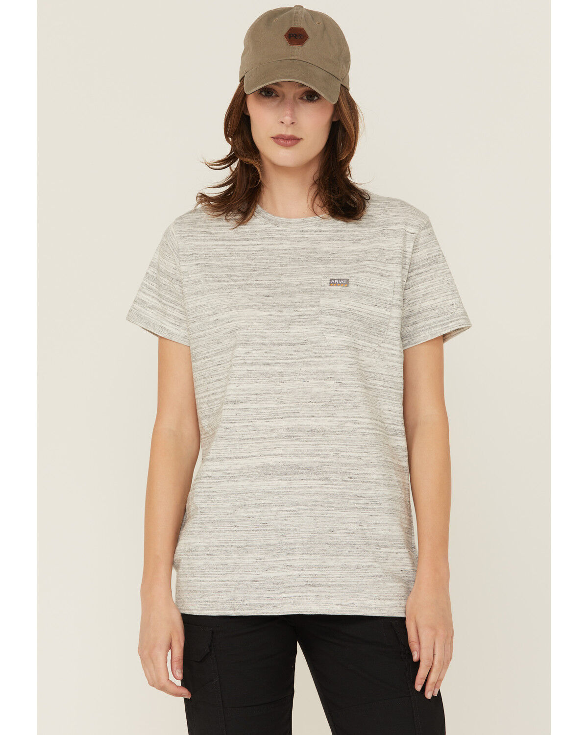 Ariat Women's Rebar Cotton Strong Space Dyed Short Sleeve Work Tee