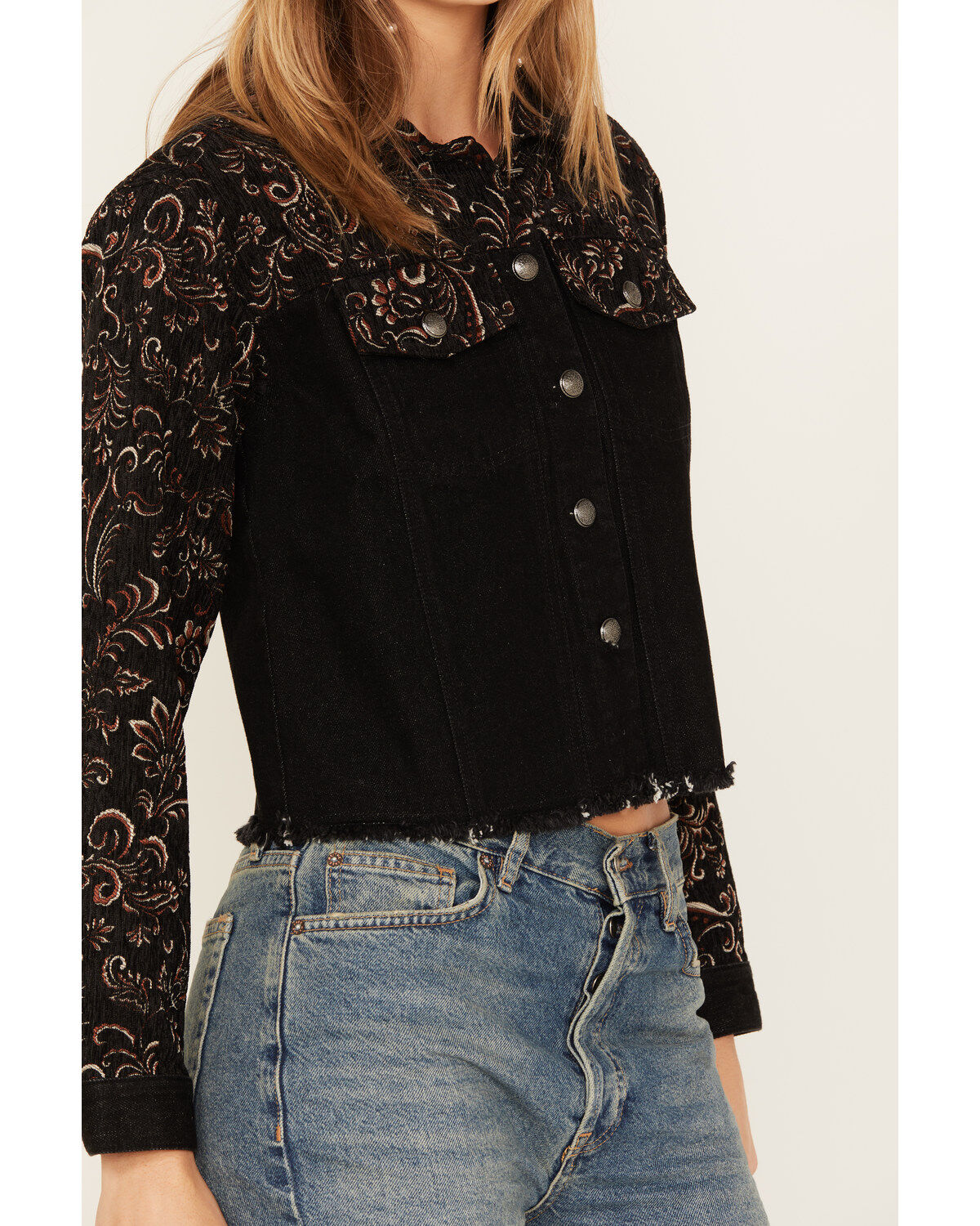 Shyanne Women's Brocade Trucker Jacket