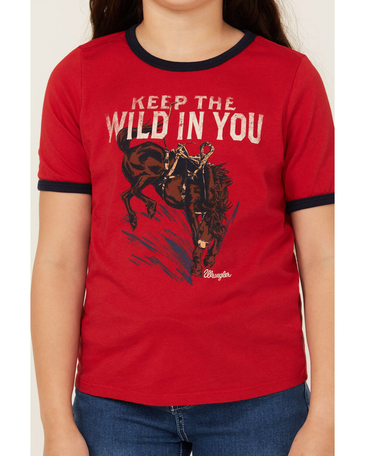 Wrangler Girls' Bucking Bronco Short Sleeve Graphic Tee