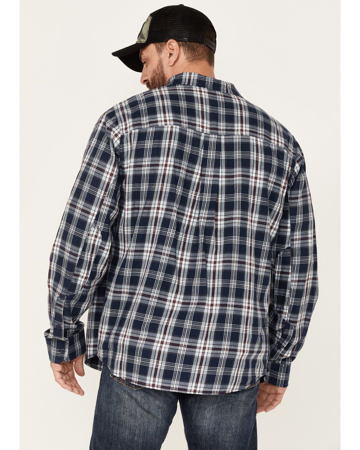 Brothers and Sons Men's Plaid Long Sleeve Button Down Western Flannel Shirt