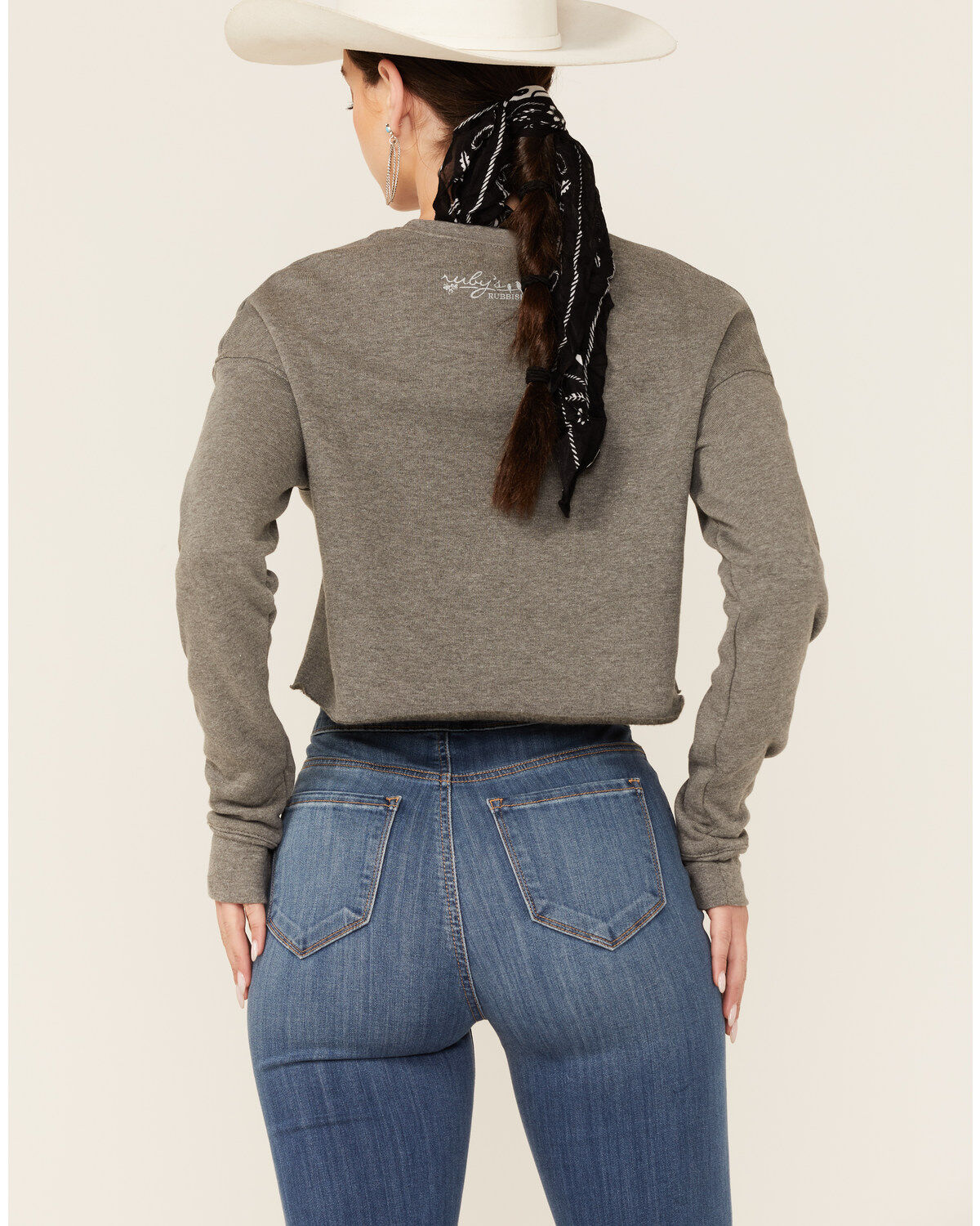 Ruby's Rubbish Women's Heather Gray Long Live King George Graphic Sweatshirt