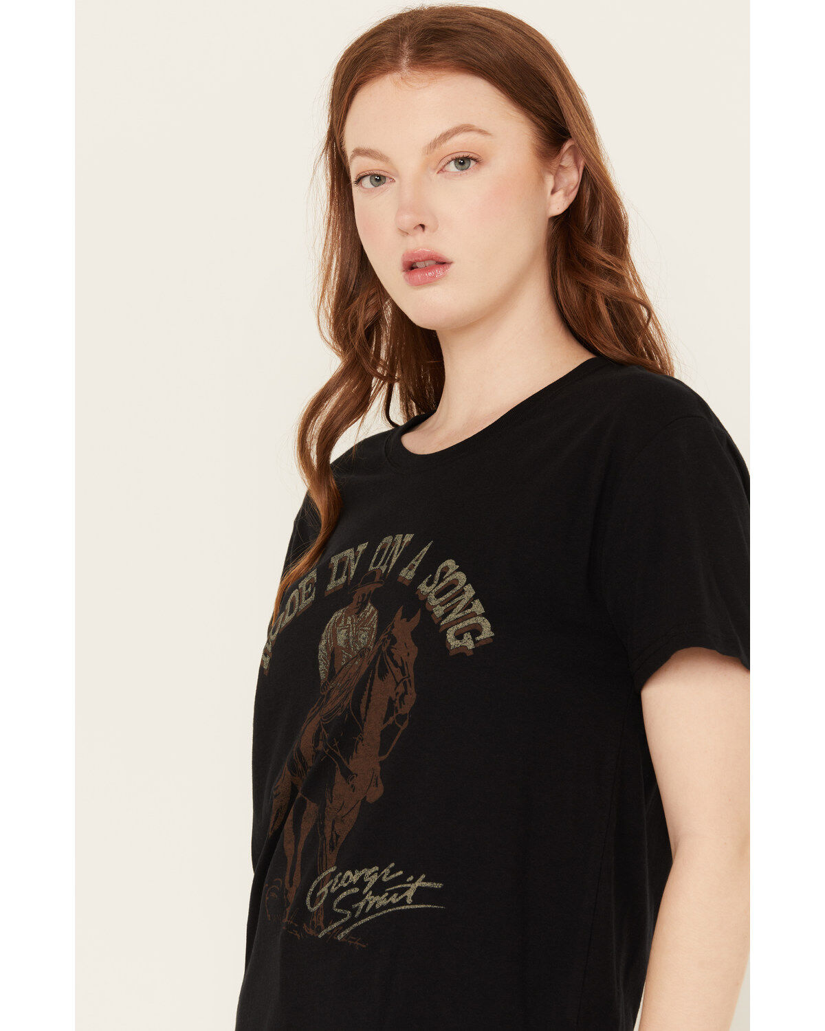 George Strait by Wrangler Women's Rode in on a Song Short Sleeve Graphic Tee