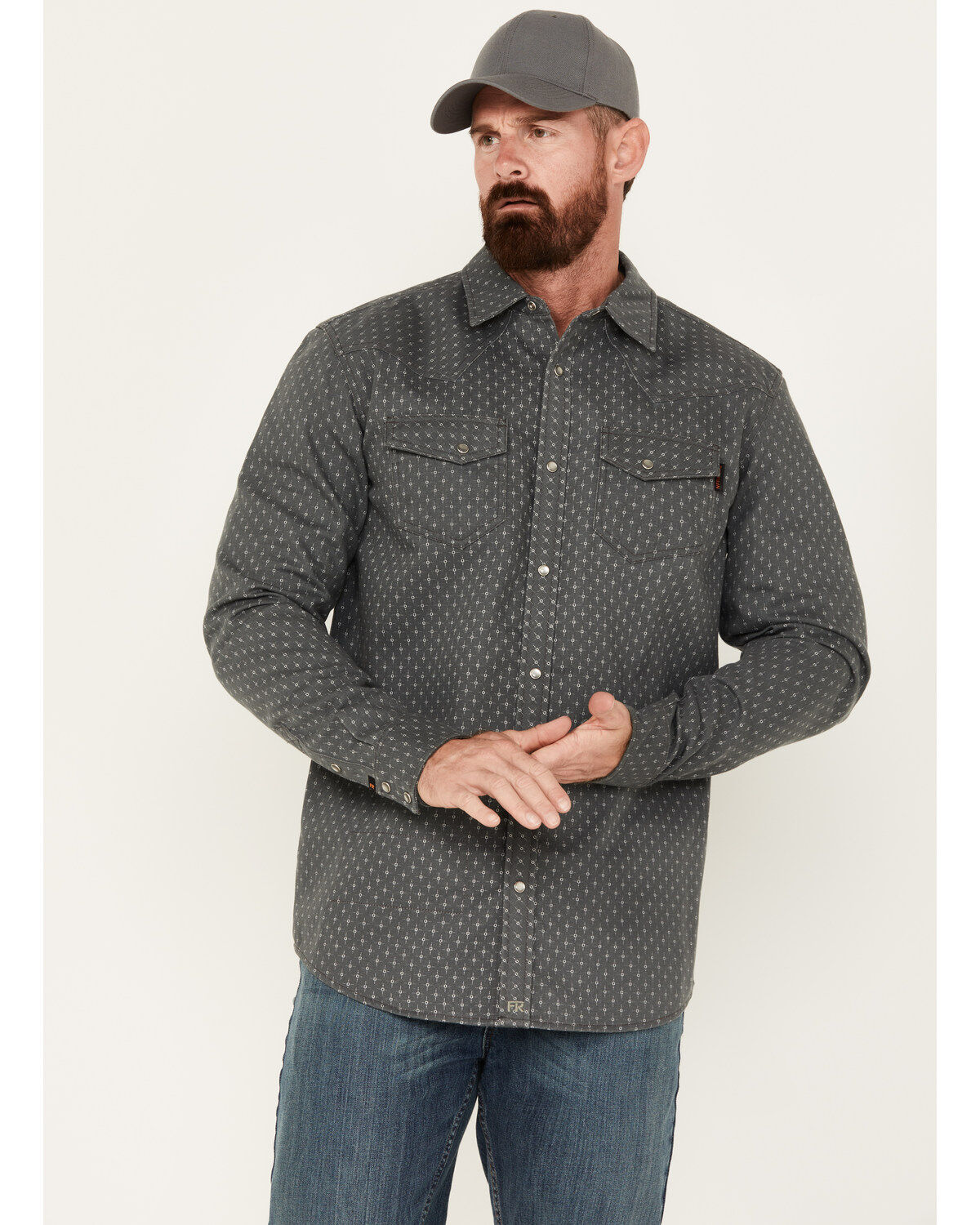 Cody James Men's FR Lightweight Long Sleeve Pearl Snap Stretch Work Shirt