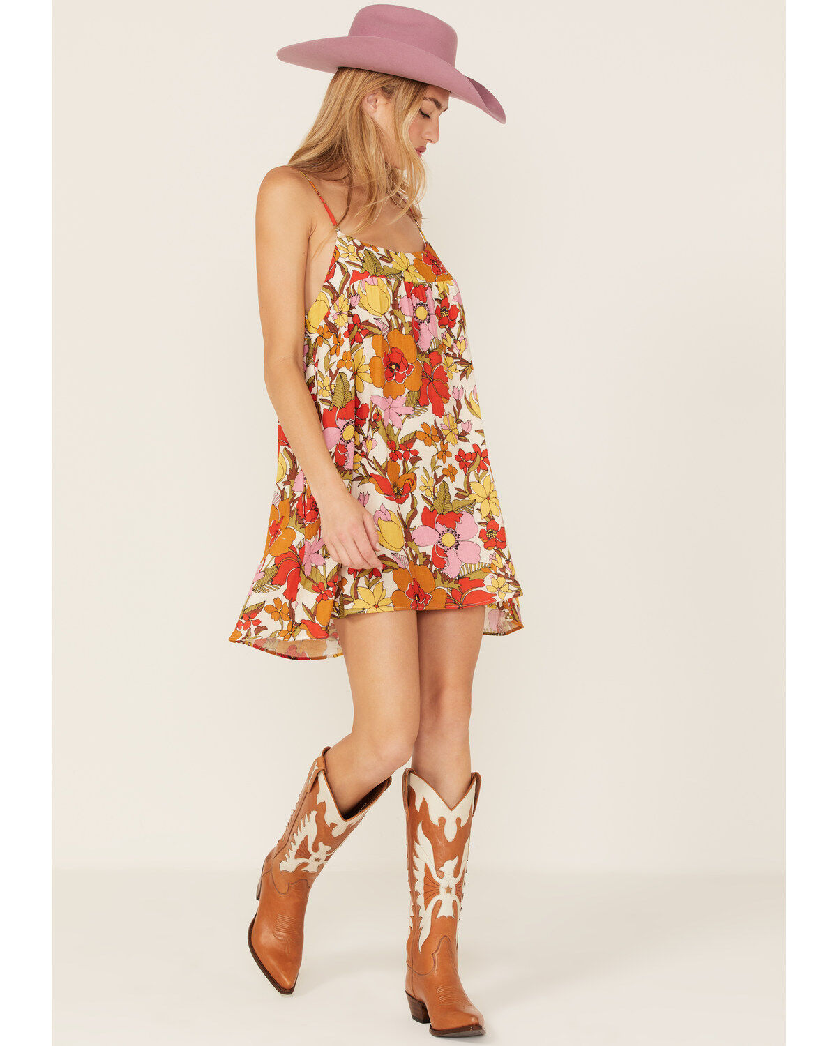 Show Me Your Mumu Women's Oasis Floral Print Mini Dress