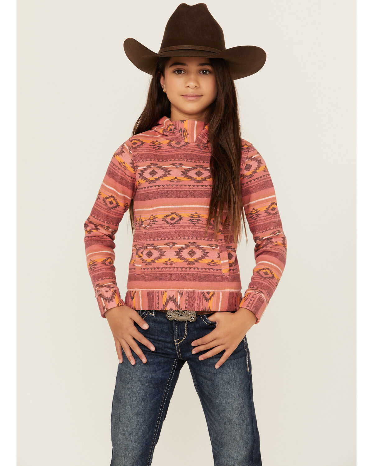 Cruel Girl Girls' Southwestern Print Hoodie