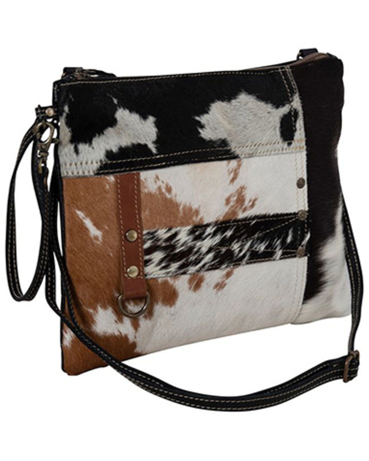 Myra Bag Women's Tyler Ridge Hair-On Leather Crossbody Bag