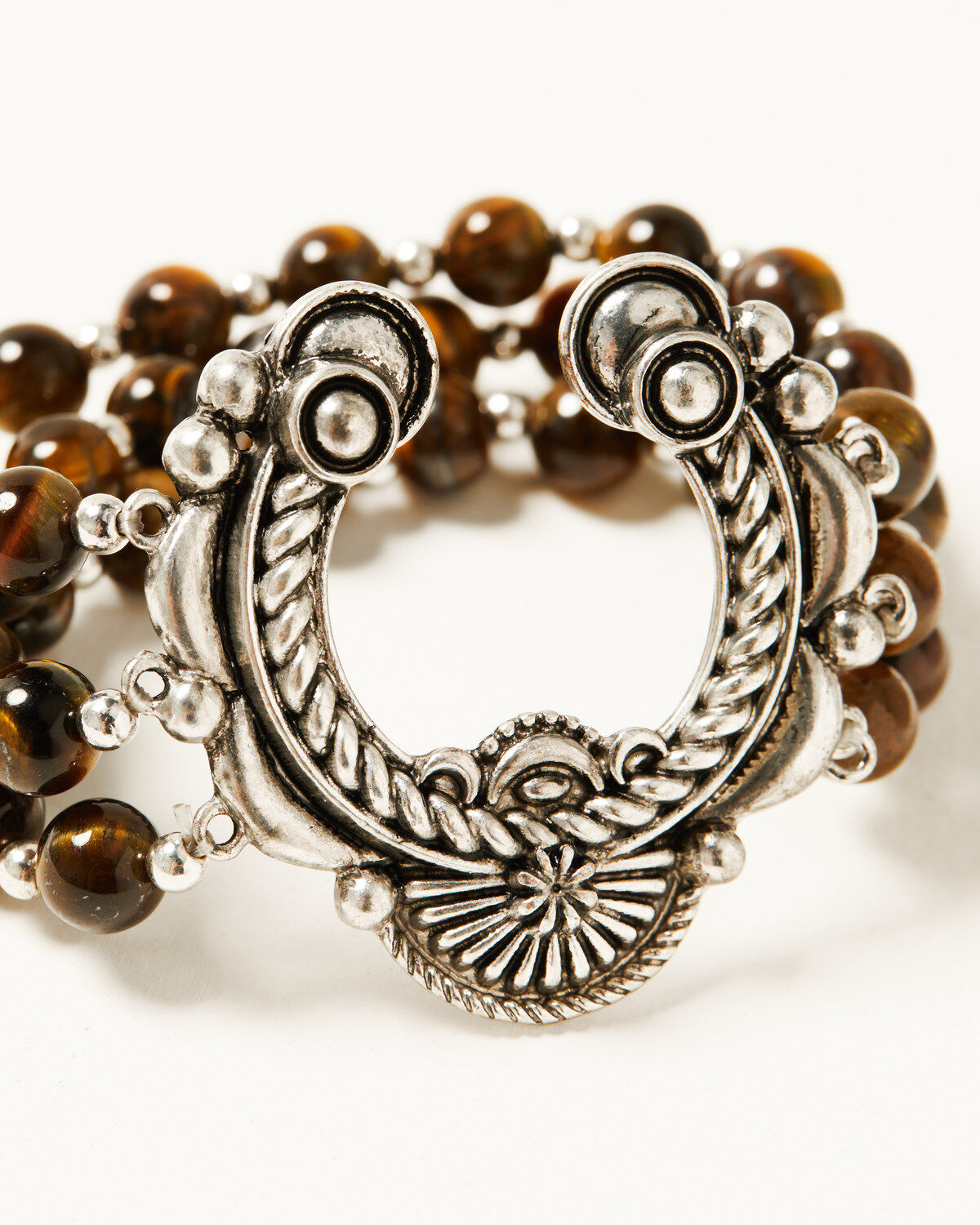 Shyanne Women's Juniper Sky Squash Blossom Stretch Bracelet