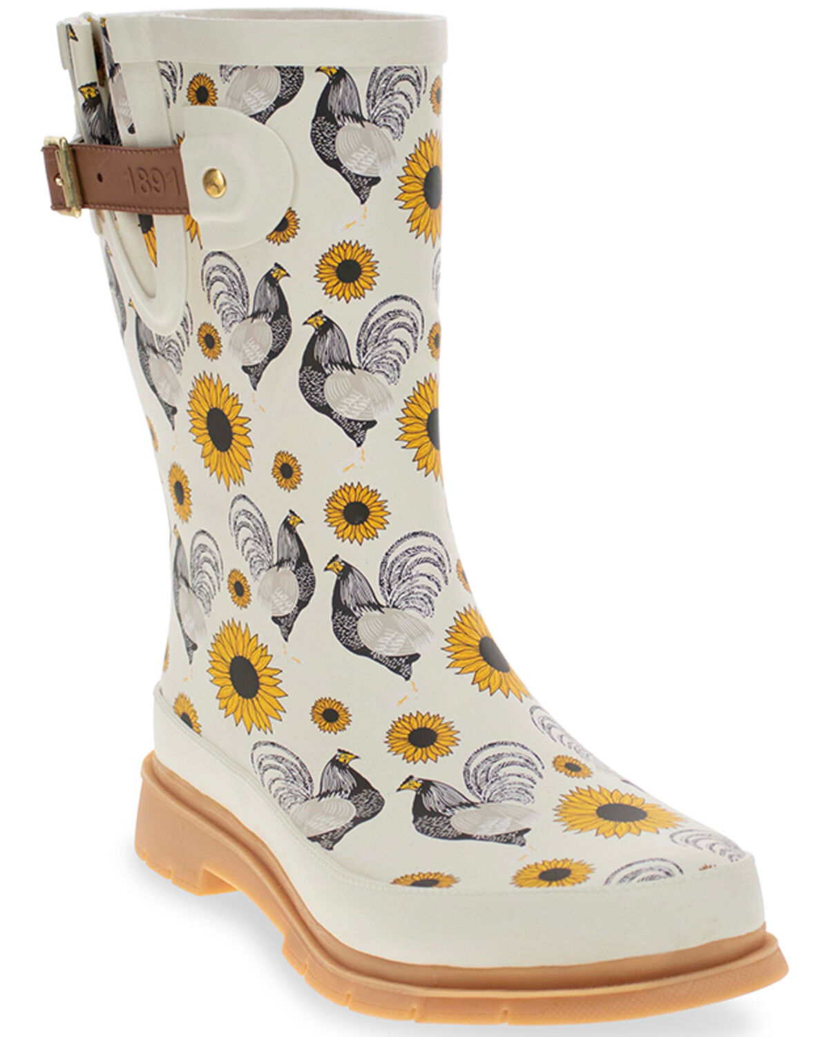 Western Chief Women's Rooster Mid Rain Boots - Round Toe