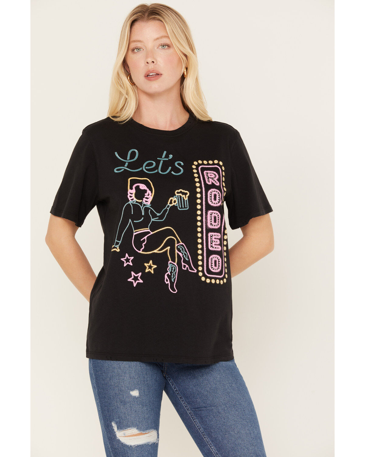 Idyllwind Women's Quail Let's Rodeo Short Sleeve Graphic Tee