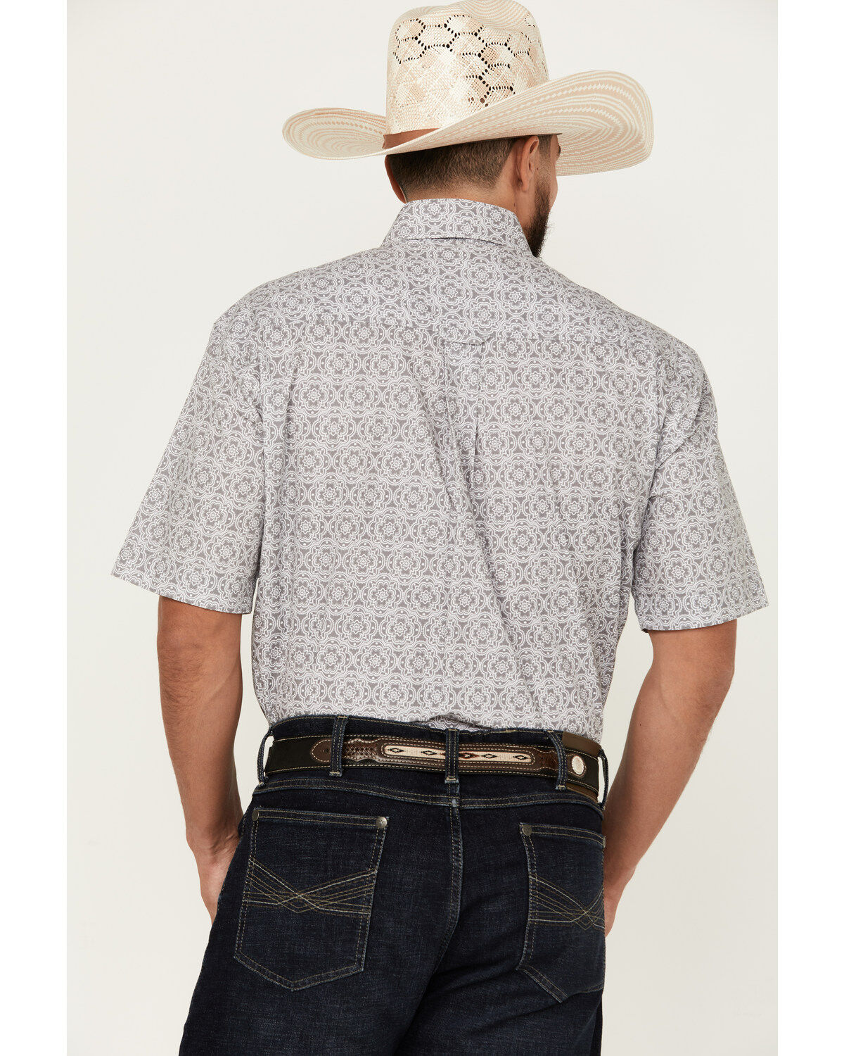 Roper Men's Amarillo Medallion Print Short Sleeve Button-Down Western Shirt