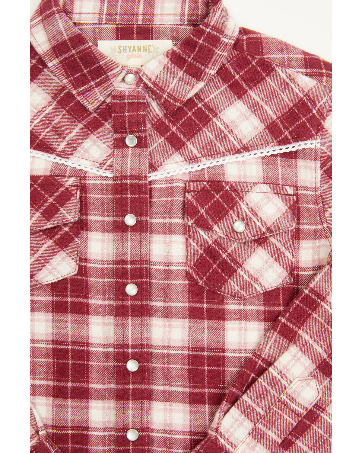 Shyanne Toddler Girls' Holiday Plaid Long Sleeve Pearl Snap Shirt