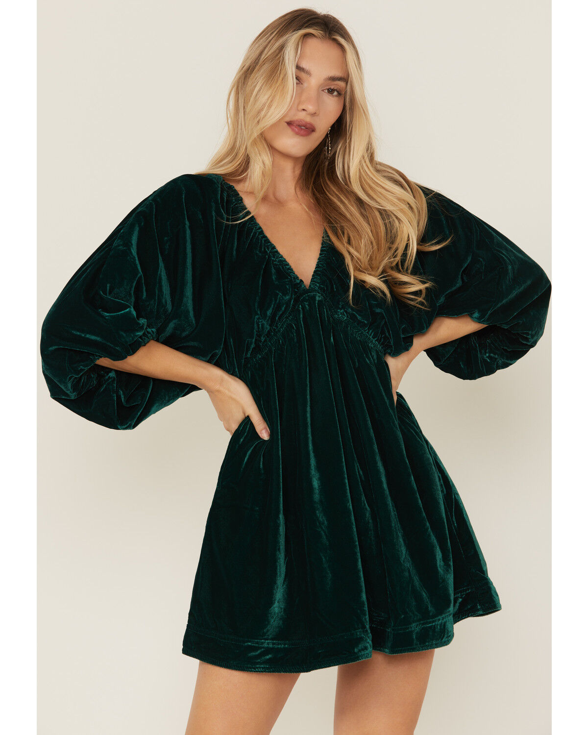 Free People Women's Portia Velvet Mini Dress