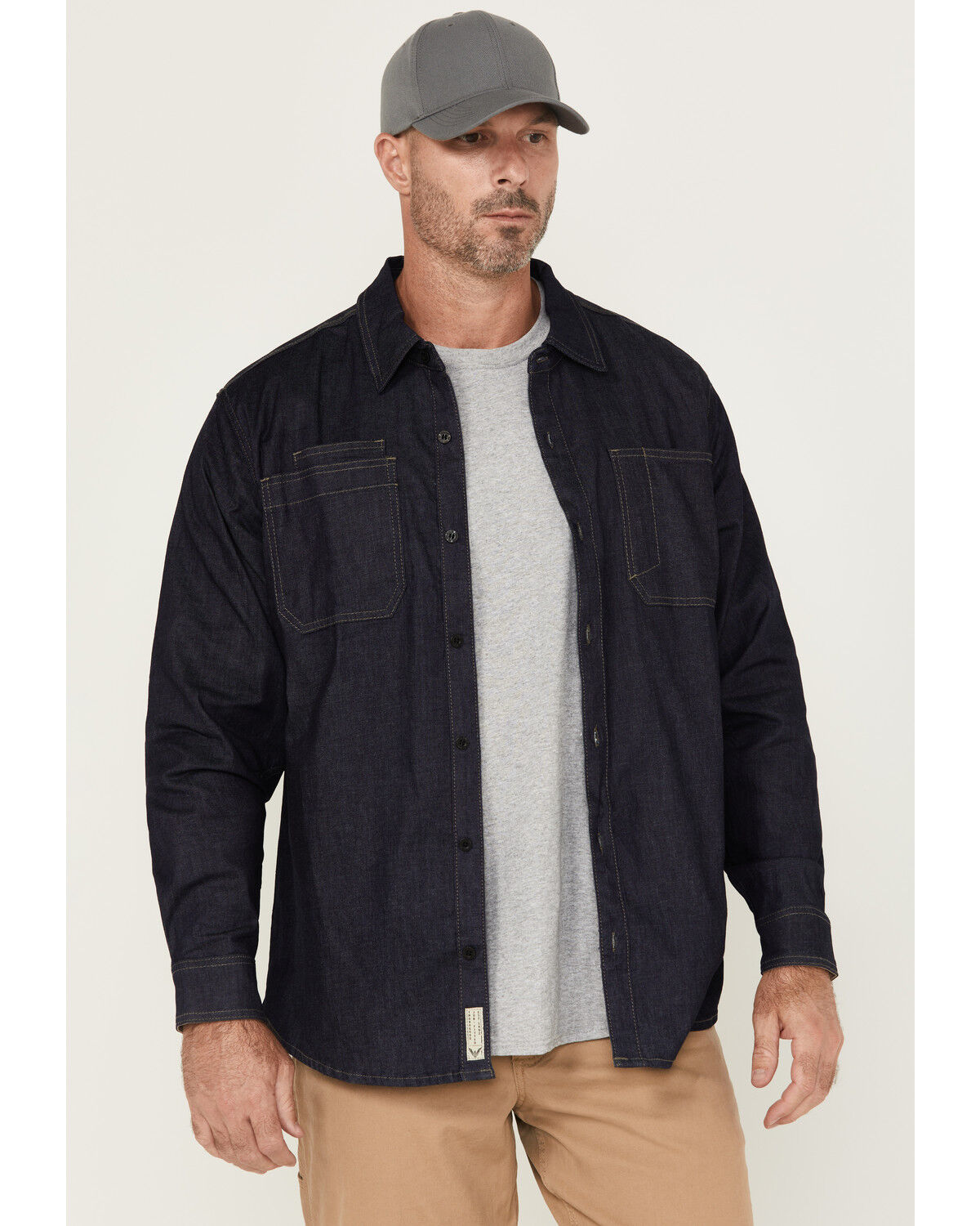 Thorogood Men's Vintage Stretch Denim Long Sleeve Button-Down Stretch Work Shirt