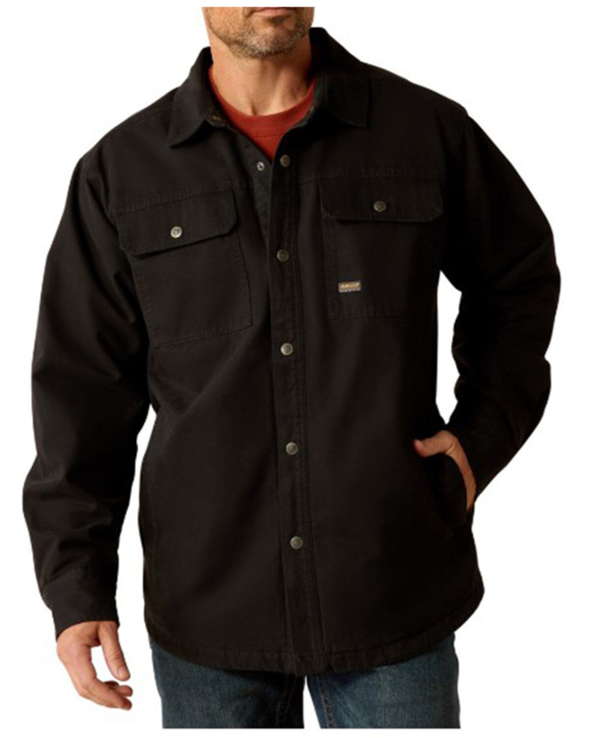 Ariat Men's Rebar Canvas Long Sleeve Snap Shirt Jacket