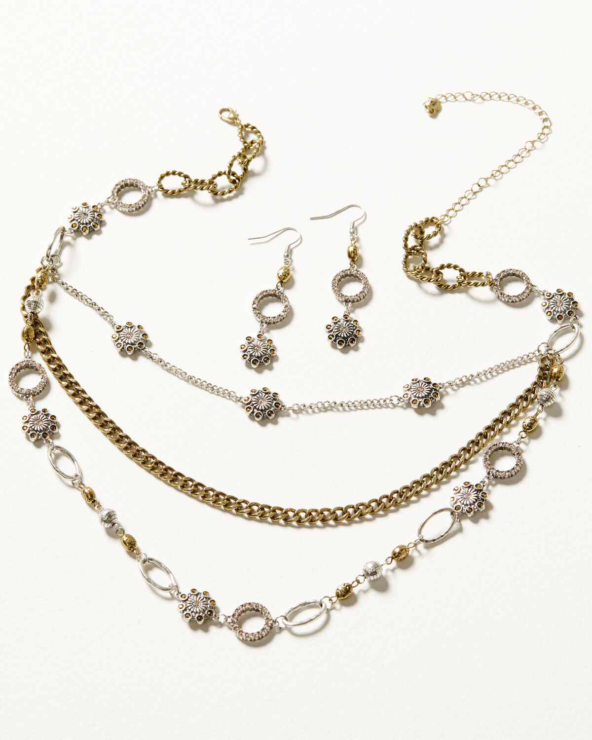Shyanne Women's Champagne Chateau Jasper Multilayered Jewelry Set - 2 Piece