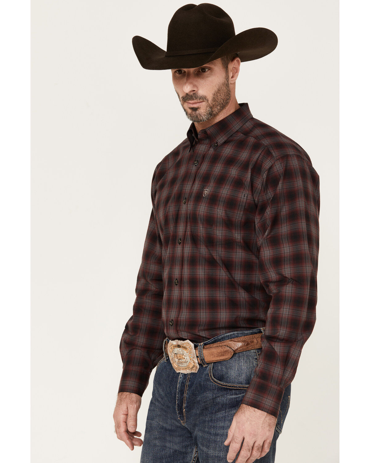 Ariat Men's Pro Series William Stretch Classic Fit Long Sleeve Button Down Shirt