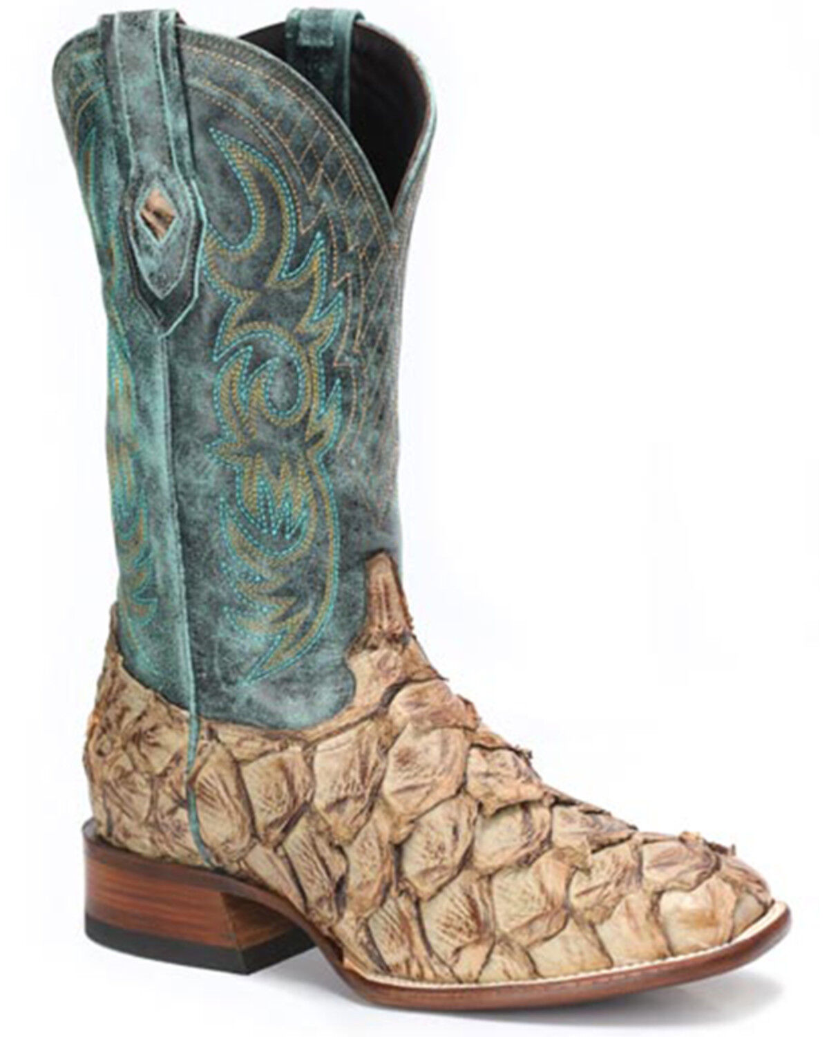 Stetson Men's Amazon Exotic Pirarucu Western Boots - Square Toe