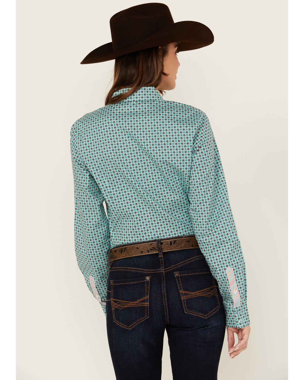 Cinch Women's Printed Long Sleeve Button-Down Western Shirt