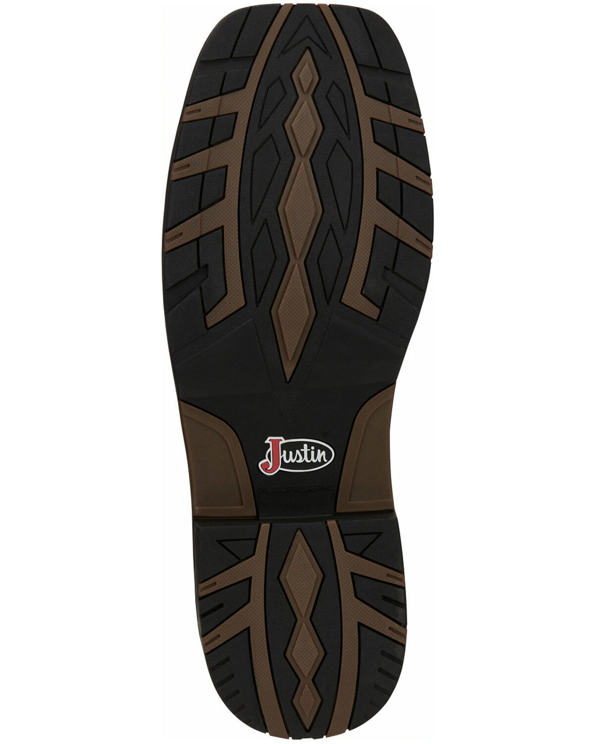 Justin Men's Fireman Brown Western Boots - Square Toe