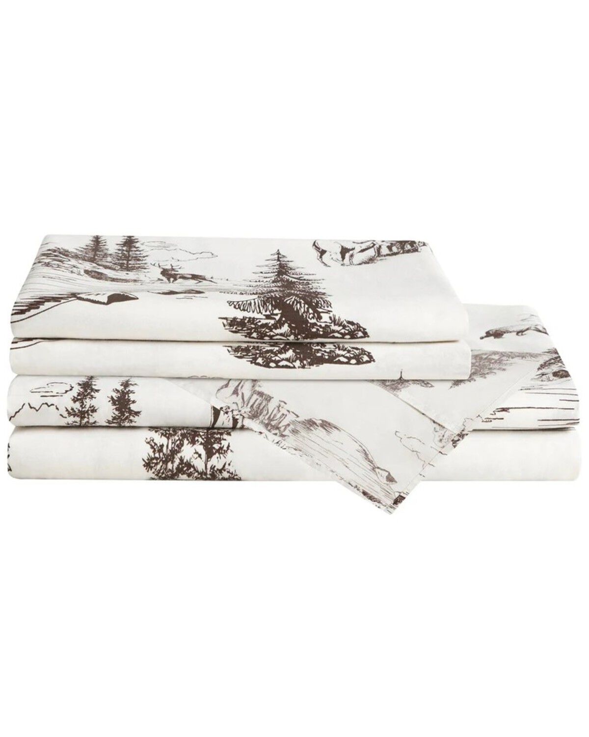 HiEnd Accents 200TC Cotton White Pine 4 Piece Sheet Set - Full Size