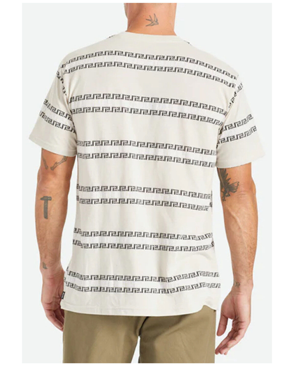 Brixton Men's Hilt Stripe Print Pocket Graphic T-Shirt