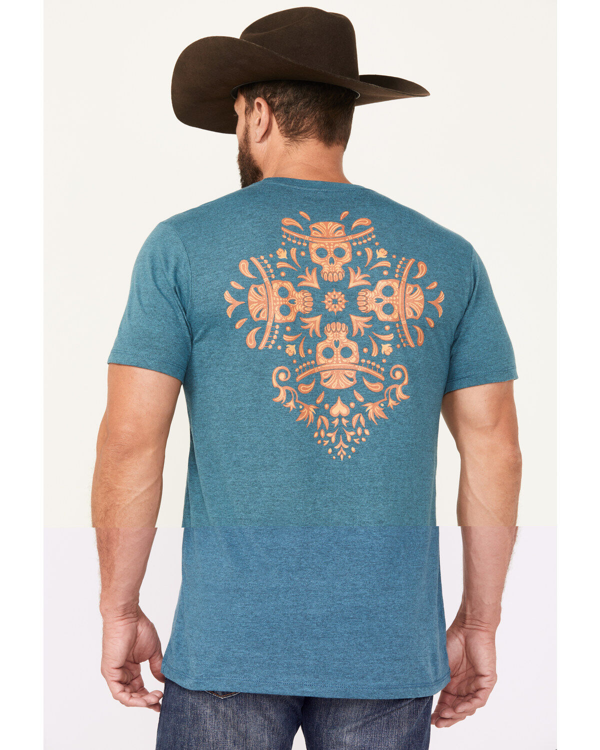 Moonshine Spirit Men's Mariachi Mandala Short Sleeve Graphic T-Shirt