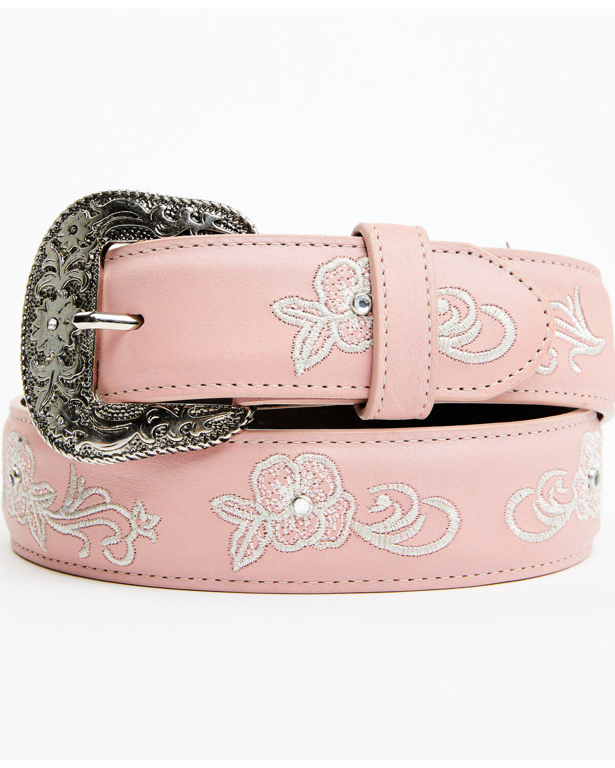 Shyanne Women's Embroidered Floral Rhinestone Western Belt