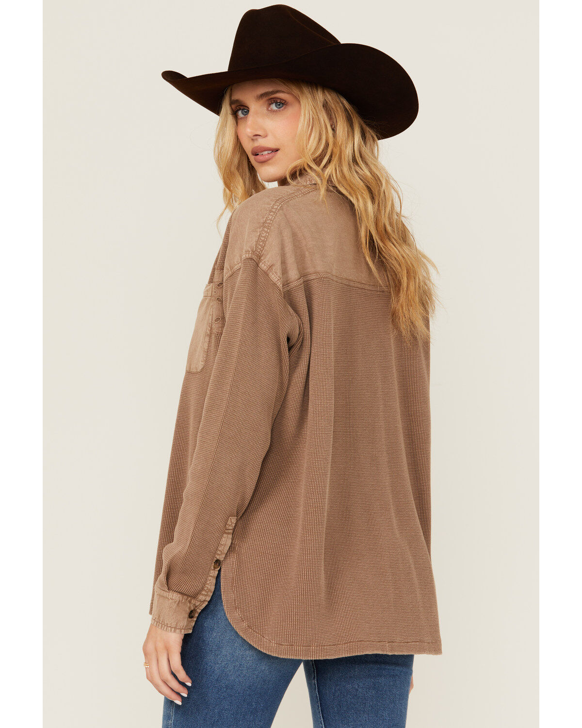 Cleo + Wolf Women's Candie Patchwork Long Sleeve Button-Down Shirt