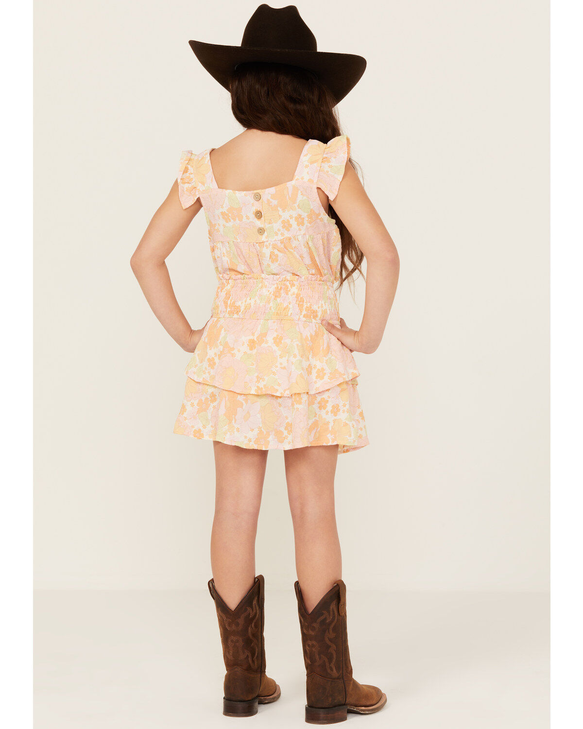 Hayden LA Girls' Pale Print Ruffle Skirt