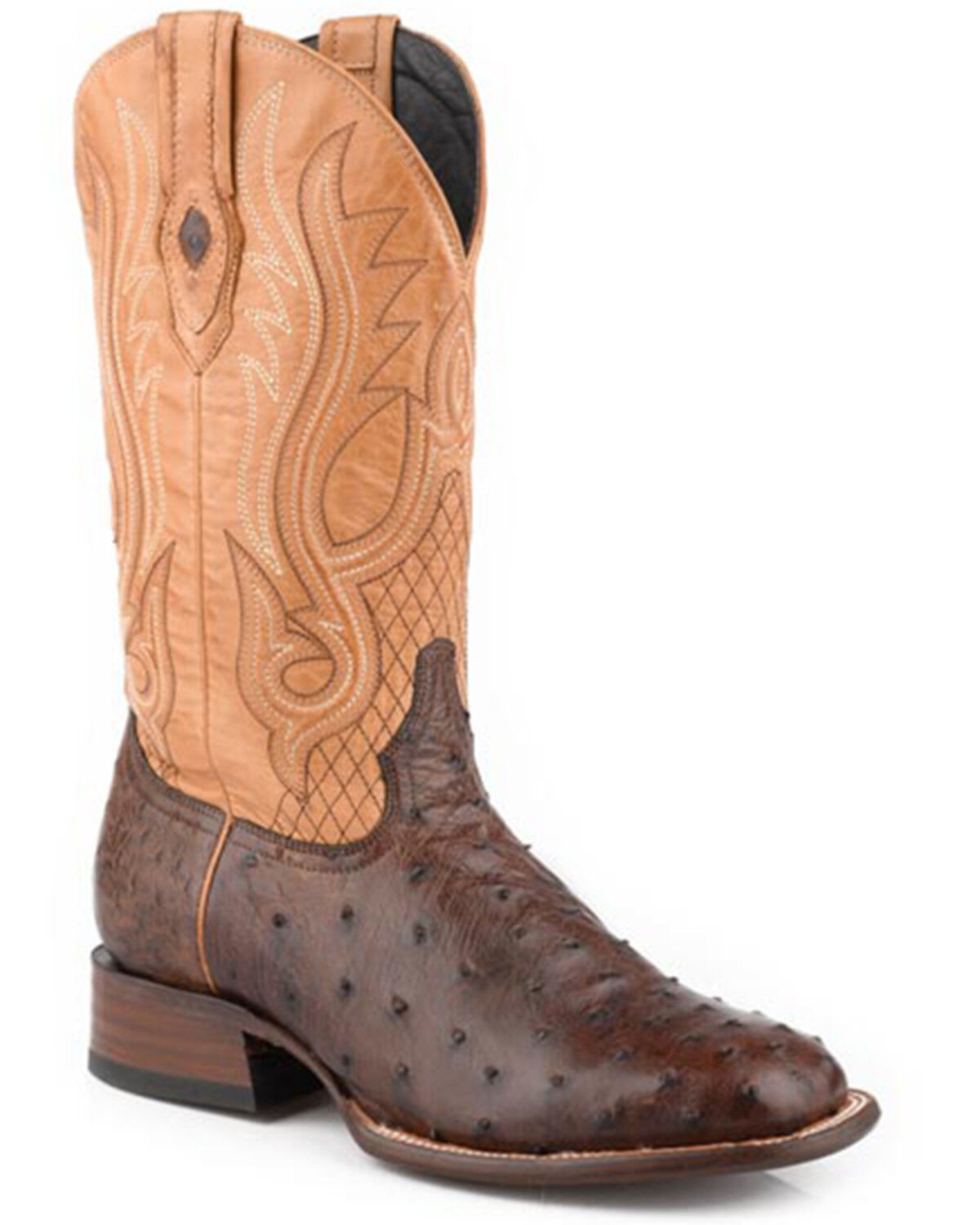 Stetson Men's Exotic Ostrich Ozzy Tall Western Boots - Broad Square Toe