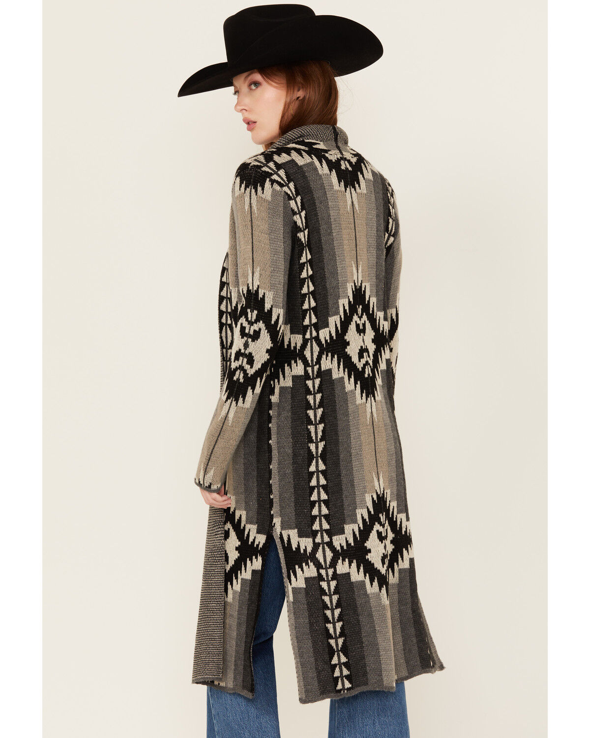 Rock & Roll Denim Women's Southwestern Print Duster Cardigan