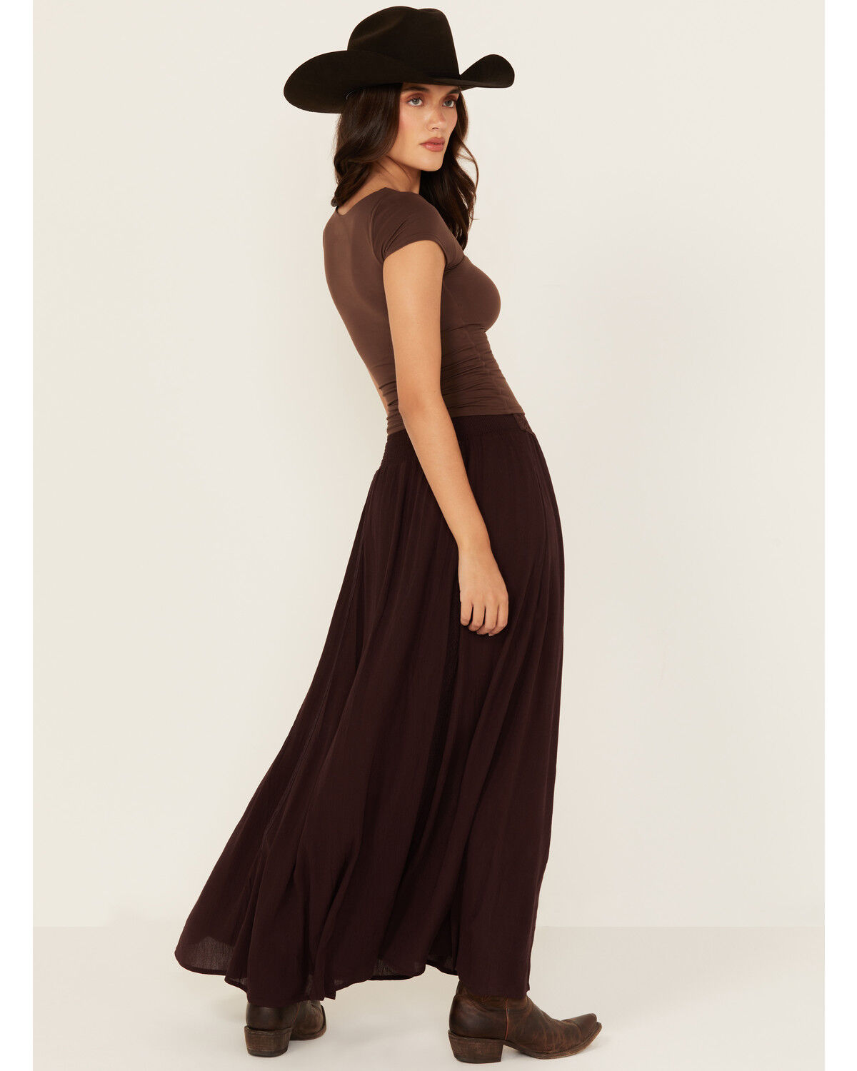 Shyanne Women's Lace Inset Maxi Skirt