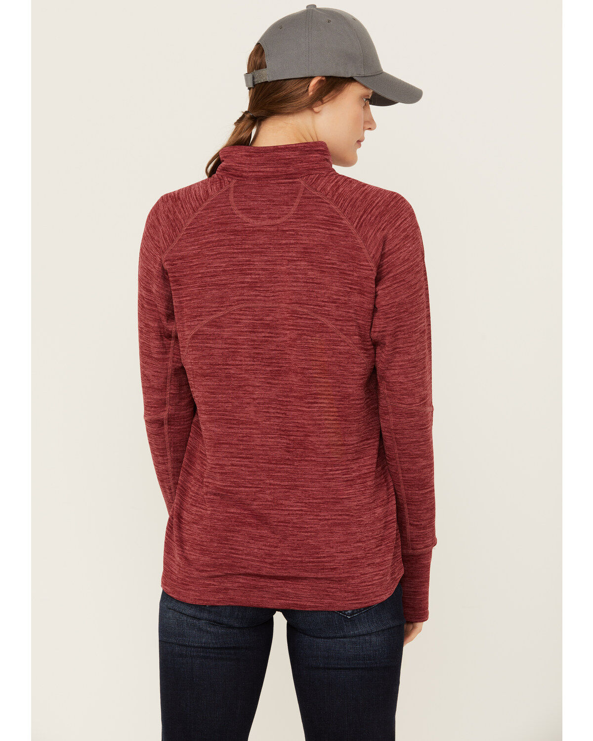 Ariat Women's Rebar Gridwork Baselayer 1/4 Zip T-Shirt