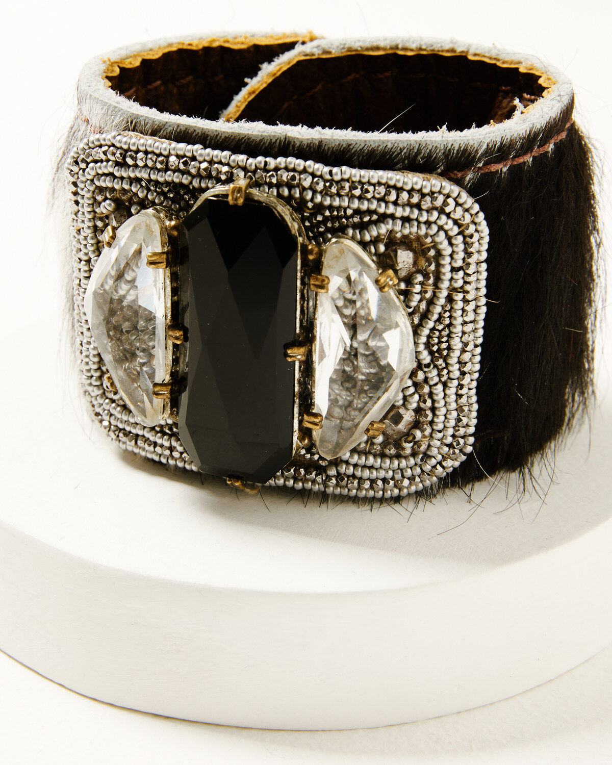 Erin Knight Designs Women's Cowhide And Leather Cuff Bracelet