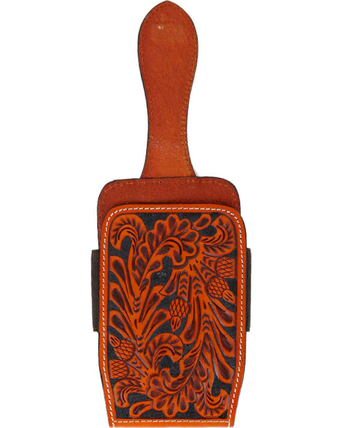 M & F Western Men's Embossed Leather Cell Phone Holder Clip-On Case