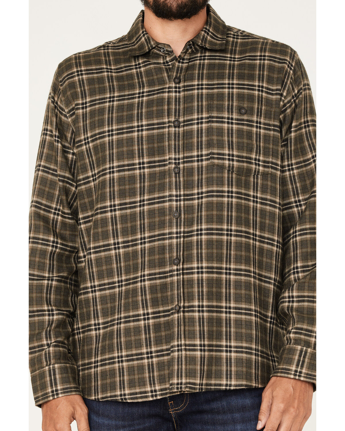 North River Men's Performance Plaid Print Long Sleeve Button Down Shirt