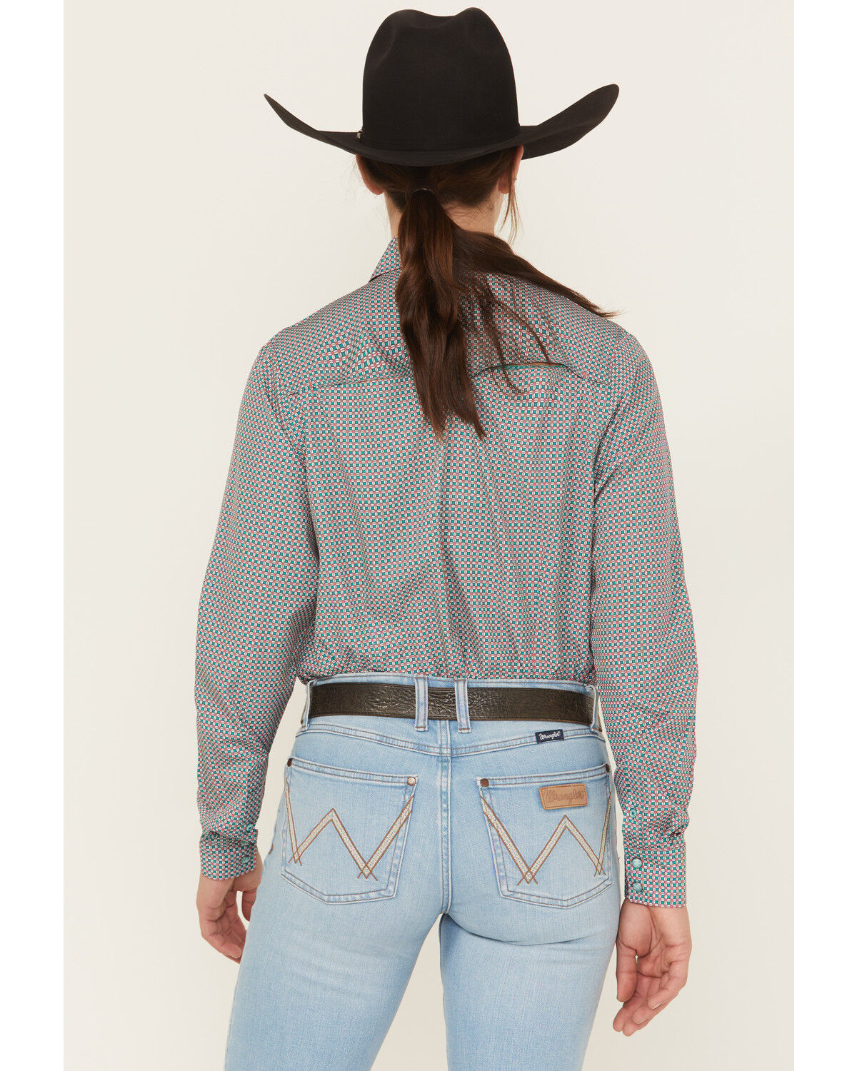 Cinch Women's Geo Print Long Sleeve Snap Stretch Western Shirt