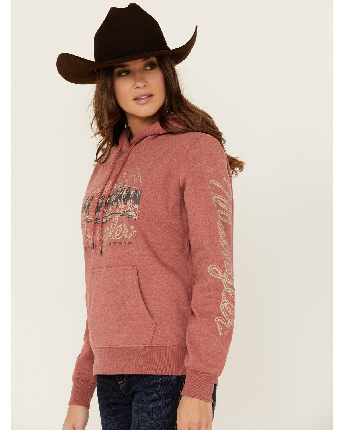 Wrangler Women's Logo Horse Graphic Hoodie