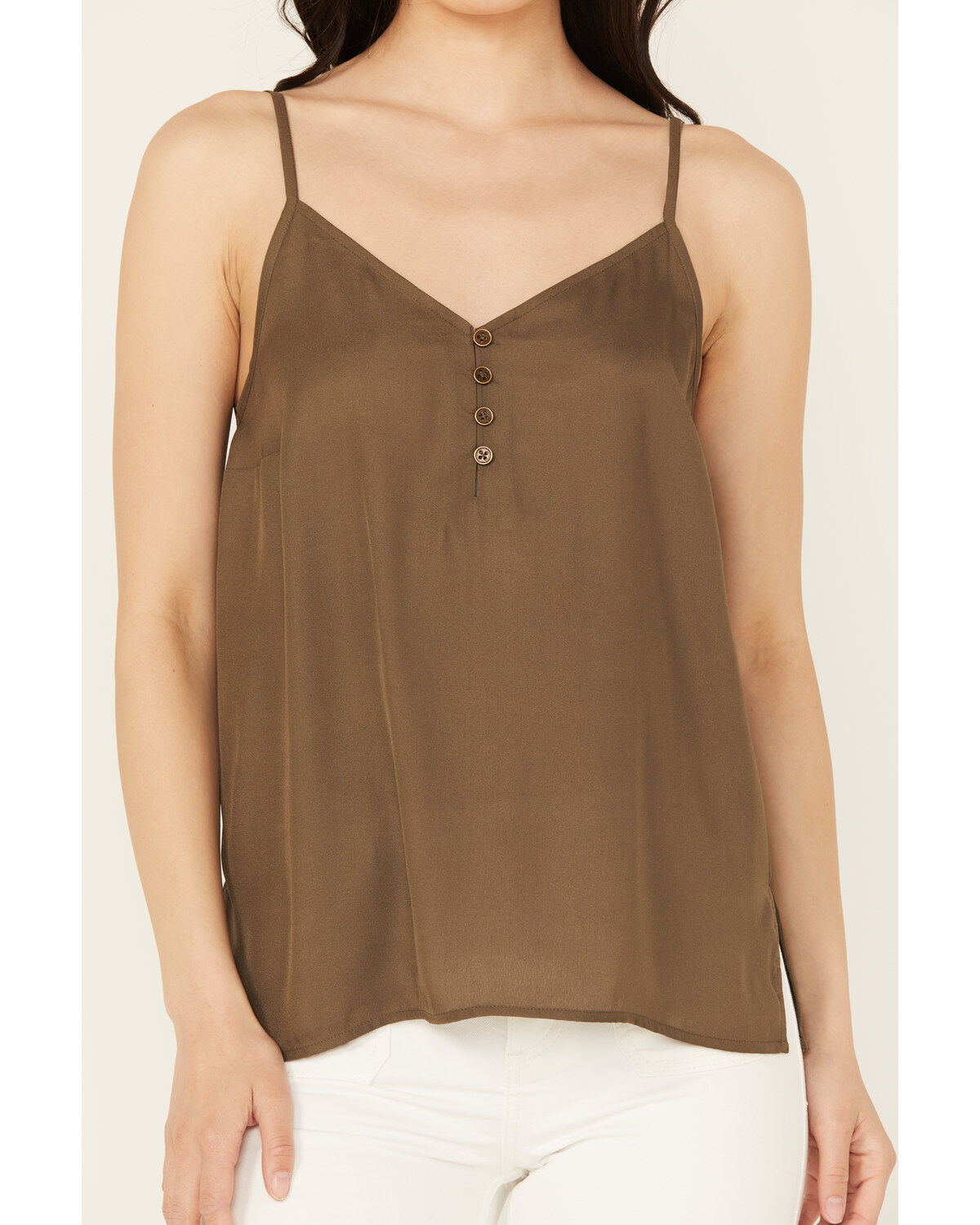 Cleo + Wolf Women's Henley Silk Cami