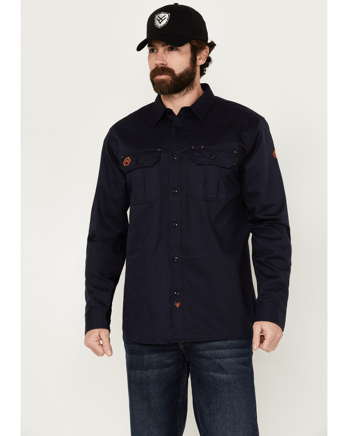 Hawx Men's FR Woven Long Sleeve Button-Down Work Shirt - Tall