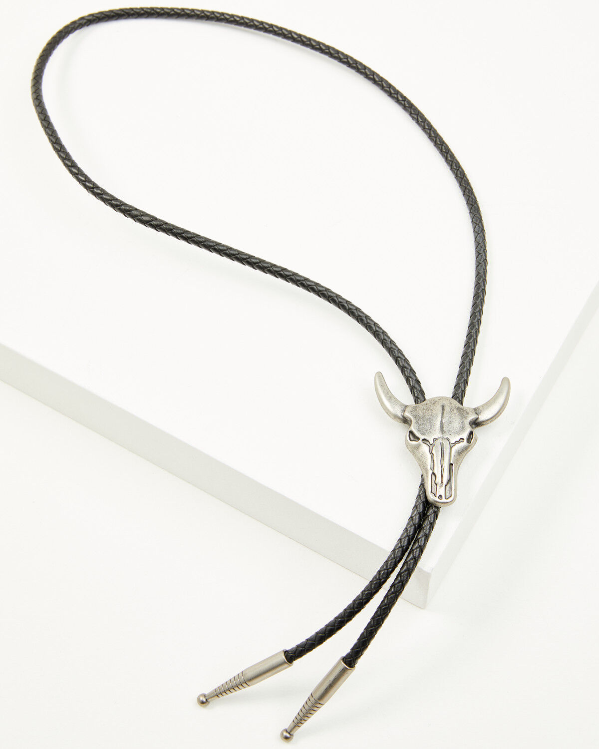 Cody James Men's Austin Antique Silver Steer Head Bolo Tie