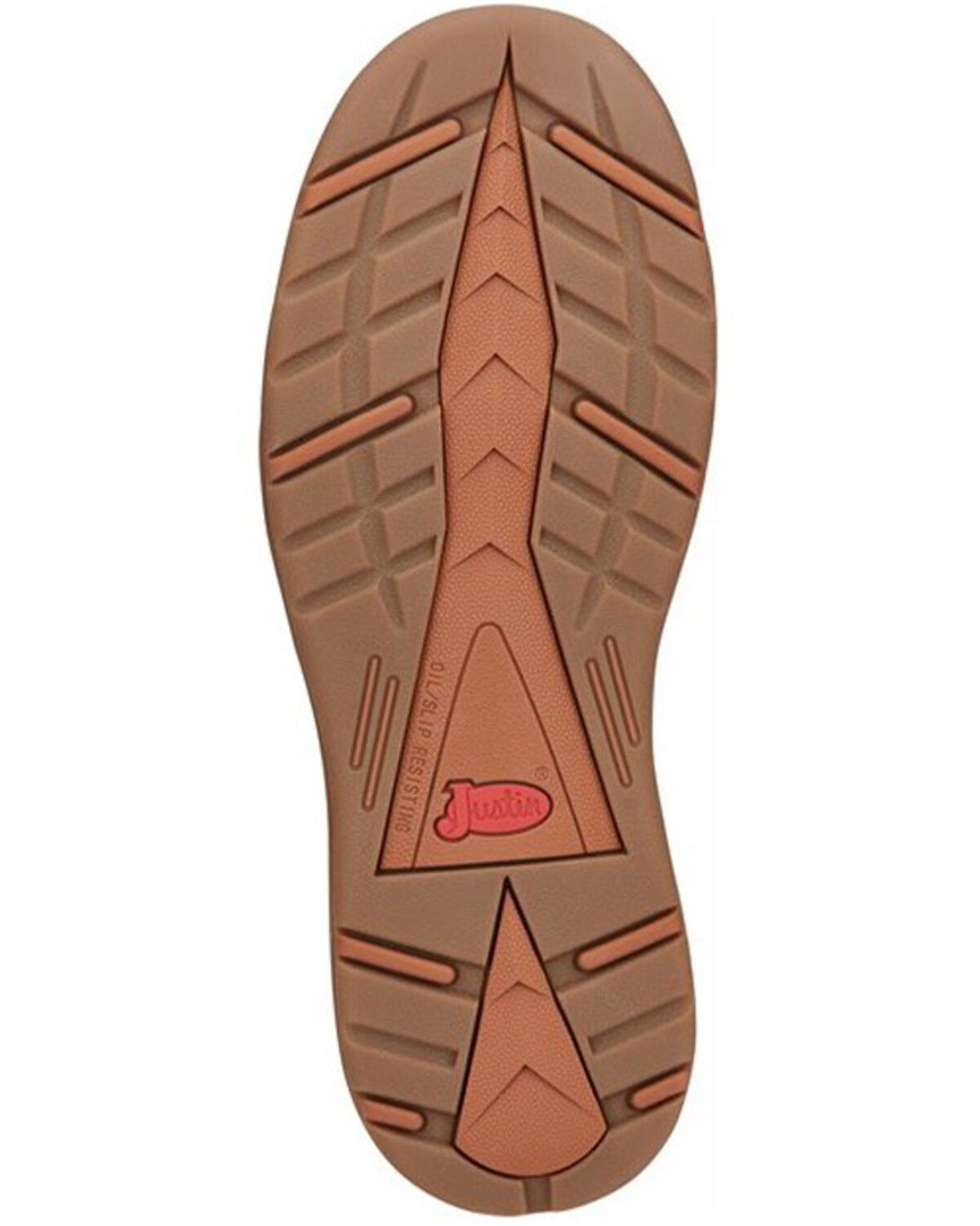 Justin Men's Rush Waterproof 6" Lace-Up Nano Non-Comp Wedge Work Boots - Moc Toe