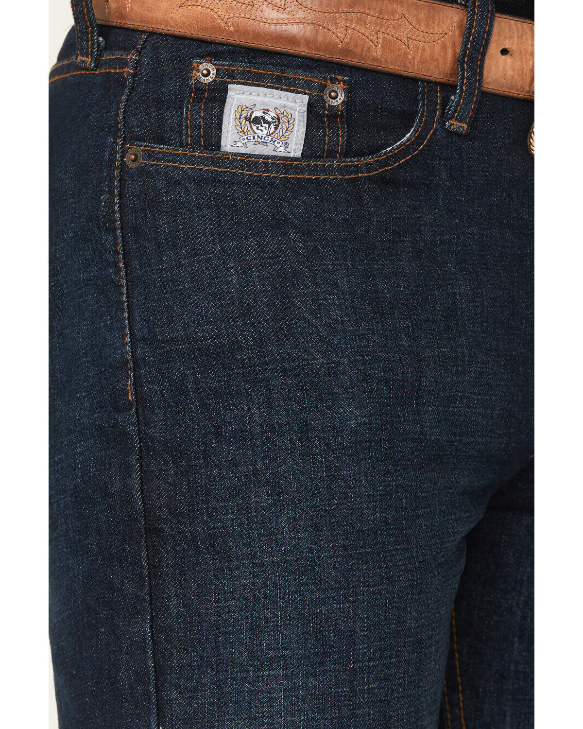 Cinch Men's Silver Label Dark Wash Slim Straight Jeans