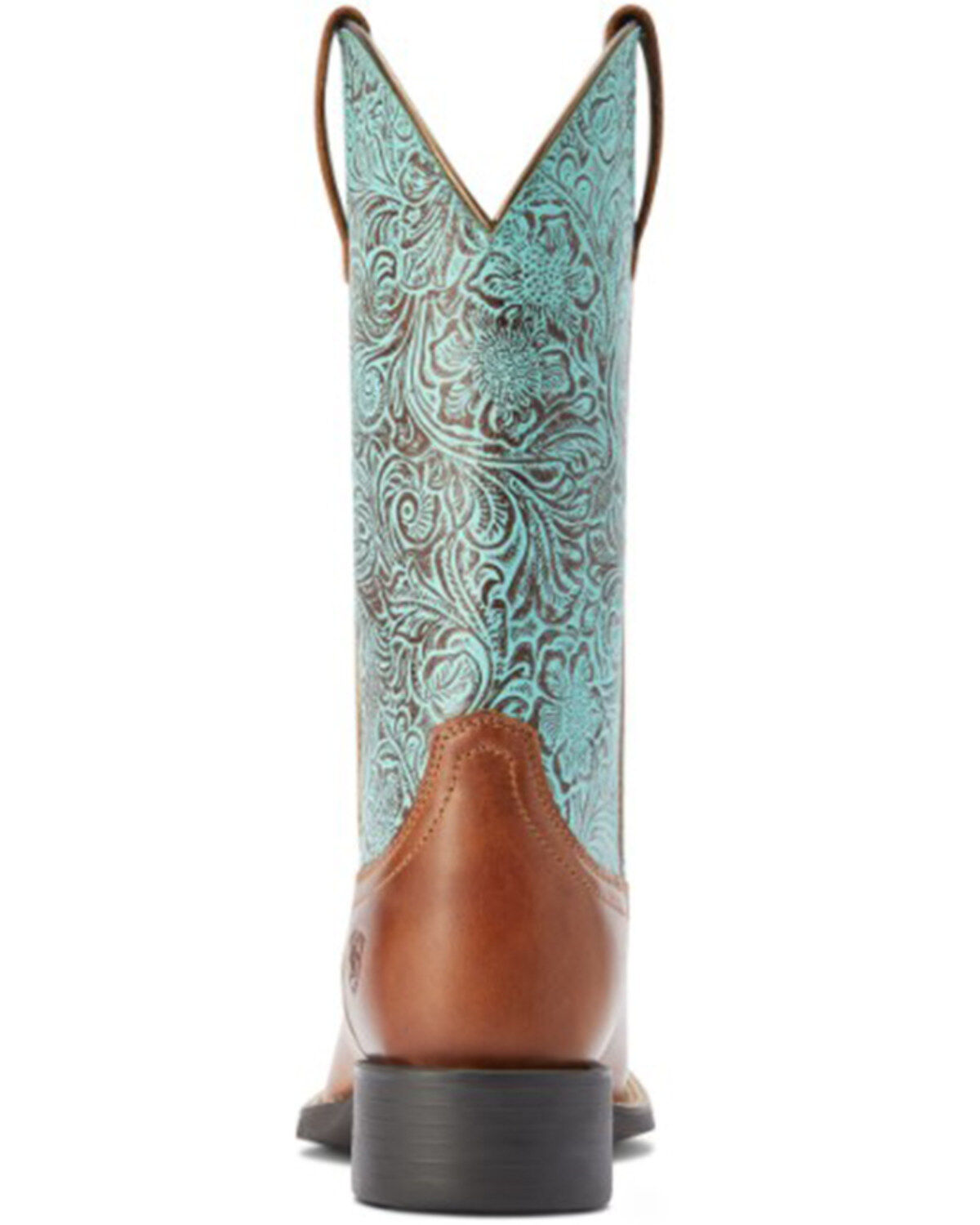Ariat Women's Round Up Embossed Floral Print Performance Western Boots - Broad Square Toe