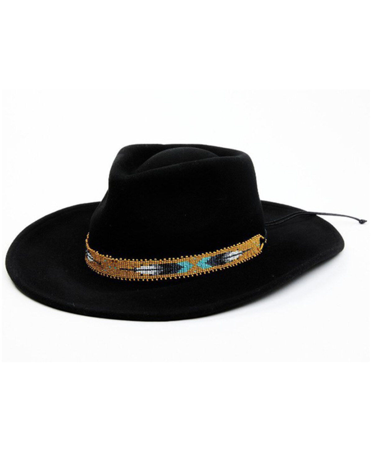 Nikki Beach Women's Two Feathers Western Felt Rancher Hat