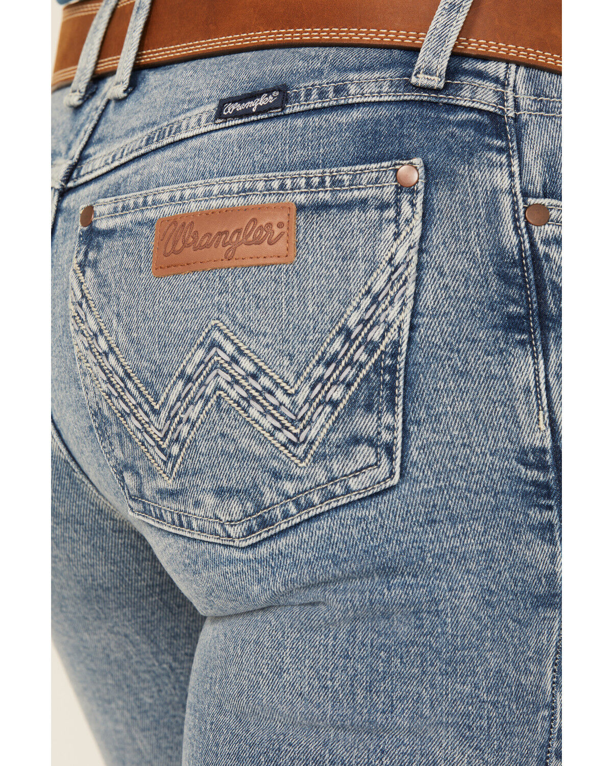 Wrangler Retro Women's Donna Medium Wash Mid Rise Trouser Stretch Denim Jeans
